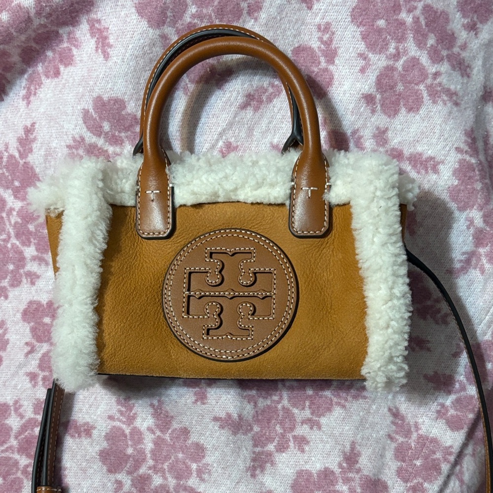 Tory Burch mini Ella shearling tote